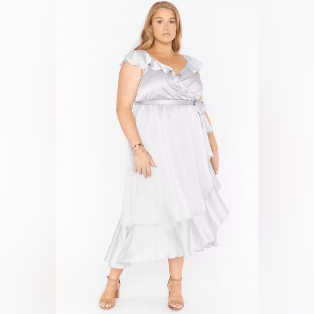 Samantha Ruffle Wrap Dress NWT - Picture 2 of 6